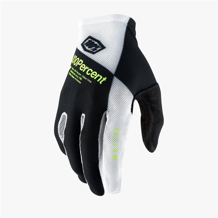Перчатки 100% Celium Black/White/Fluo Yellow